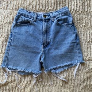 American Apparel High Waisted Custom Denim Shorts